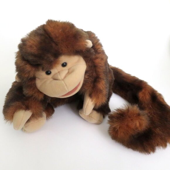Folkmanis 10" Monkey Hand Puppet With Long Tail - Picture 1 of 6